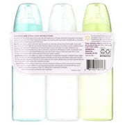 Parent's Choice Newborn Standard Neck Tinted Bottle, 9 fl oz, 0+ Months, 3 Pack, Multicolor