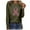Army Green, variant on Royisotas Fall and Winter Women's Tops Long Sleeve Breast Cancer Awareness Day White Casual Shirts Crew Neck Loose Fit TShirts