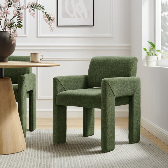 Daven Fabric Upholstered Dining Chair in Foliage