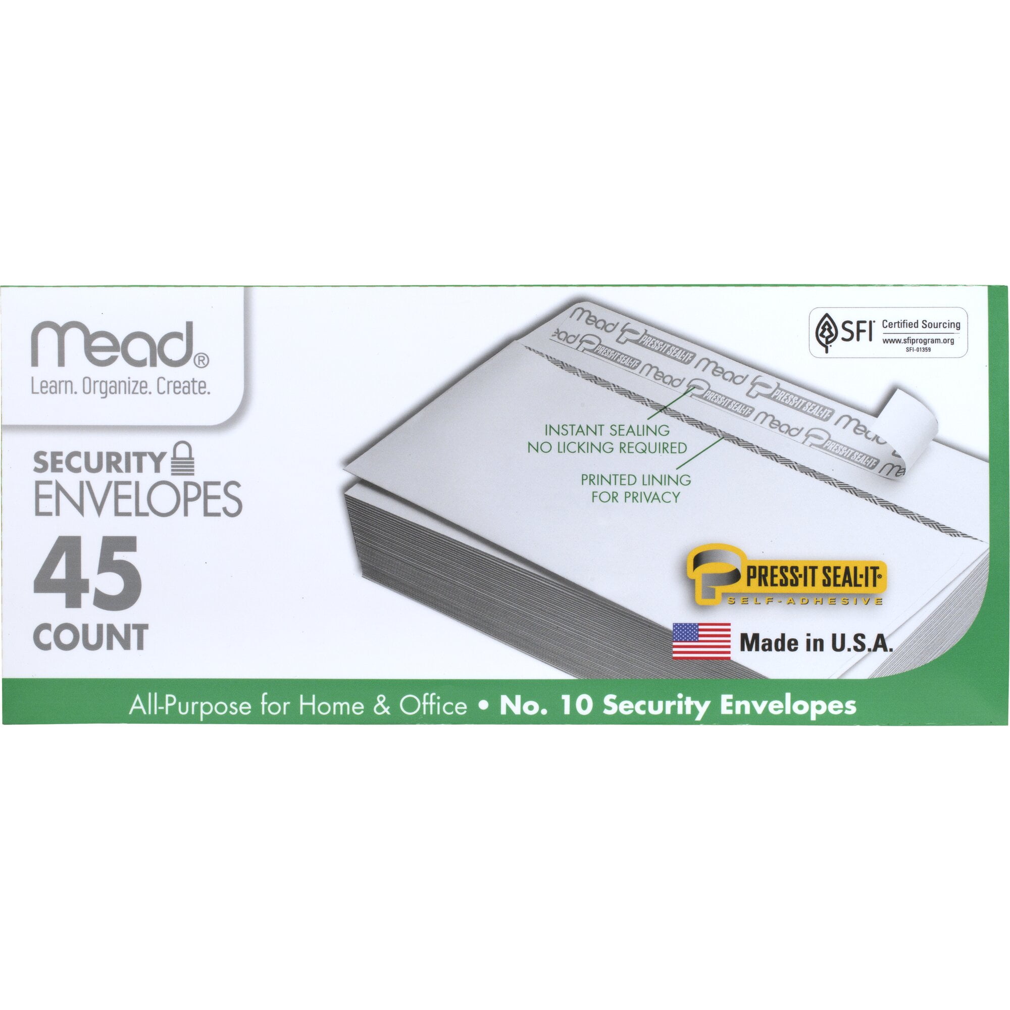 Adams Self Seal Security Tinted Double Window Envelope, 5 5/8 x 9 1/2