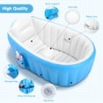 thumbnail image 2 of Anoak Inflatable Baby Bathtub for Newborn to Toddler, Portable Travel Infant Baby Bath Tub, Toddler Bathtub with Air Pump, Foldable Non-Slip Shower Basin Collapsible Baby Tub, Blue, 2 of 7