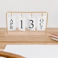 thumbnail image 5 of FRCOLOR Creative Golden Standing Desk Calendar for Home with Paper Wood and Iron, 5 of 8