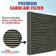 thumbnail image 4 of LifeSupplyUSA Replacement Premium Cabin Air Filter Replacement CP134 (CF10134) with Activated Carbon Washable/Reusable Compatible with Honda & Acura Vehicles, 4 of 5