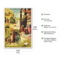 thumbnail image 2 of St. James and the Magician - Vintage Magic Poster by Hieronymous Bosch c.1600s - Master Art Print (Unframed) 13in x 19in, 2 of 4