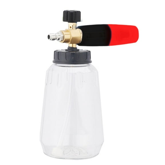 High Pressure Car Washer Foam Soap Dispenser 1L Capacity with 1/4 Quick Connect Adjustable Nozzle for Car Boat Roof Cleaning for Power Washer Machines