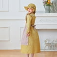 thumbnail image 5 of SERTG Kids Formal Long Sleeve Maid Dress Turn Down Collar Fall Winter Princess Party Dress for Children 5-14 Years(Yellow,7 Years), 5 of 9