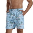 thumbnail image 6 of Utoimkio Clearance Mens Casual Loose Drawstring Swim Trunks Quick Dry Board Shorts Breathable Surf Beach Swim Shorts Swimwear Bathing Suits for Men, 6 of 7