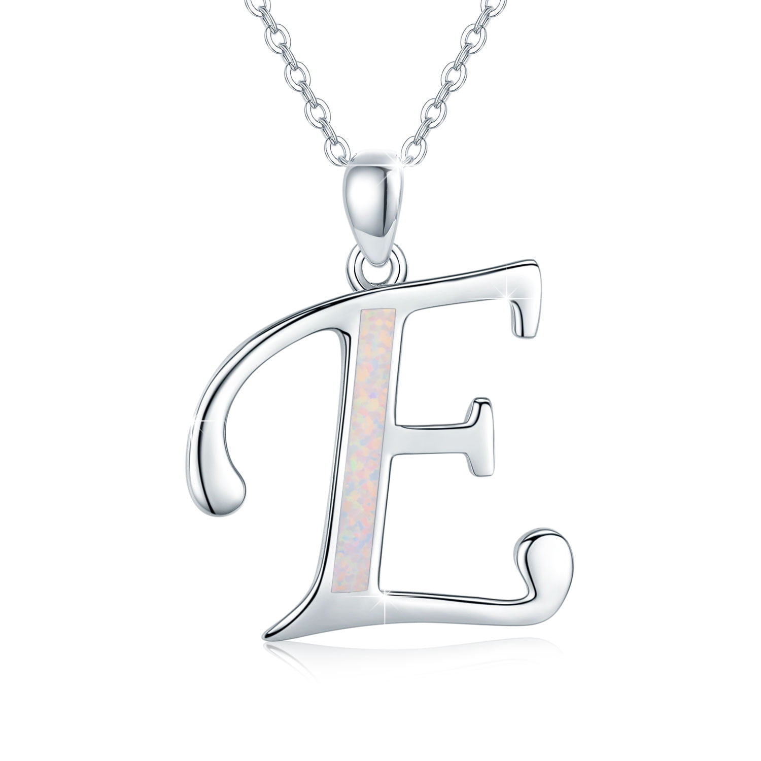 CUOKA MIRACLE Letter Necklace Initial Alphabet Necklace Sterling Silver