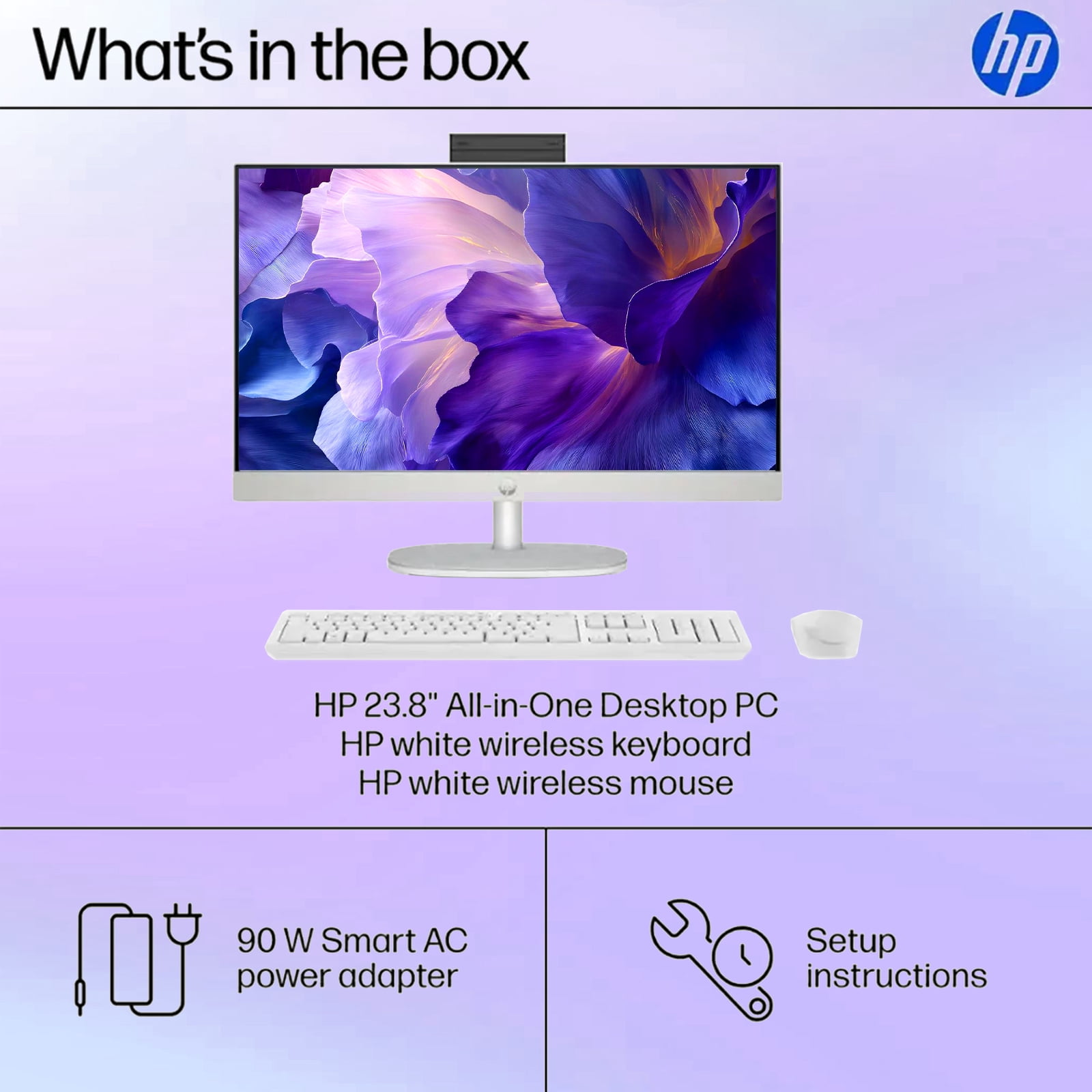 HP 24" All-in-One Touch Screen Desktop Computer, FHD IPS Anti-Glare Display, Intel Core i5-1334U (13th Gen), 16GB RAM, 512GB SSD, Windows 11 Pro, Wi-Fi 6, Wireless Keyboard & Mouse, White