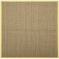 thumbnail image 3 of SAFAVIEH Natural Fiber Arbor Bordered Area Rug, Natural/Gold, 6' x 6' Square - Coastal Design, Natural & Gold, Seagrass, Ideal for Entryway, Kitchen, Living Room, Office, 3 of 12