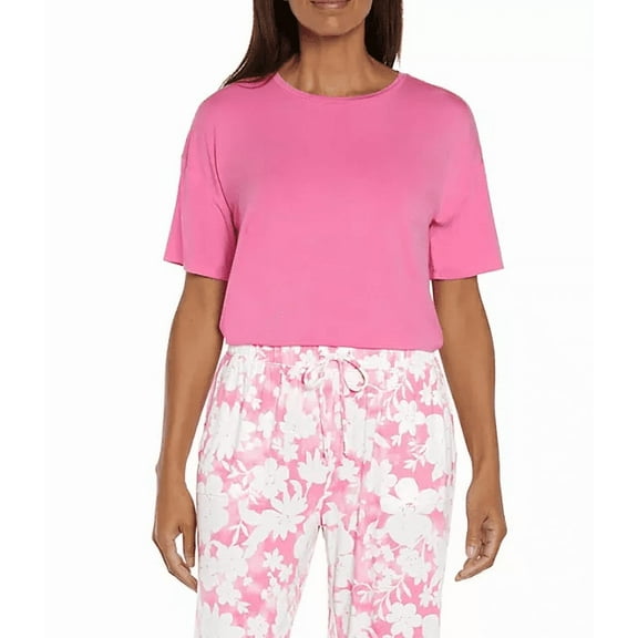 Gap Women's 2-Piece Short Sleeve Pajama Set (Pink, XXL)