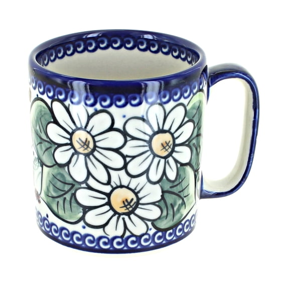 Blue Rose Polish Pottery Ladybug Coffee Mug
