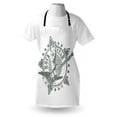 thumbnail image 3 of Guitar Apron Stars with Rock Sign Monochrome Musical Instrument Design Rockstar Life Singing, Unisex Kitchen Bib Apron with Adjustable Neck for Cooking Baking Gardening, Pale Grey White, by Ambesonne, 3 of 3