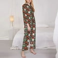 thumbnail image 3 of Daiia Merry Christmas for Women's Long-Sleeved Pajama Set – Soft & Comfortable Sleepwear Button-Up Pajamas Cozy Lounge Wear-Large, 3 of 7