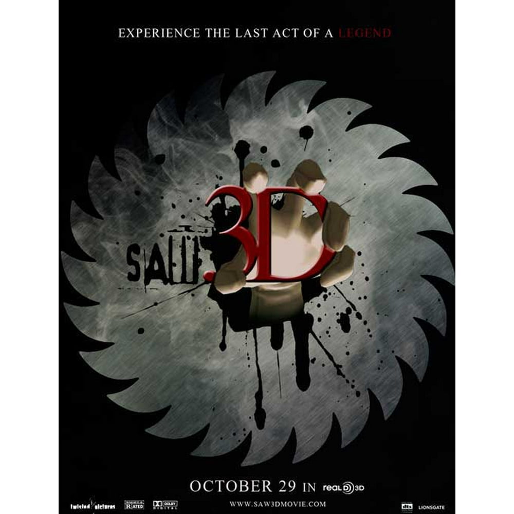 Saw 3D movie POSTER (Style E) (11" x 17") (2010)