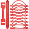 thumbnail image 1 of Poignée de Boîte en Carton Matériau PP Rouge pour Installation Simple Facile 100 Ensembles, 1 of 8