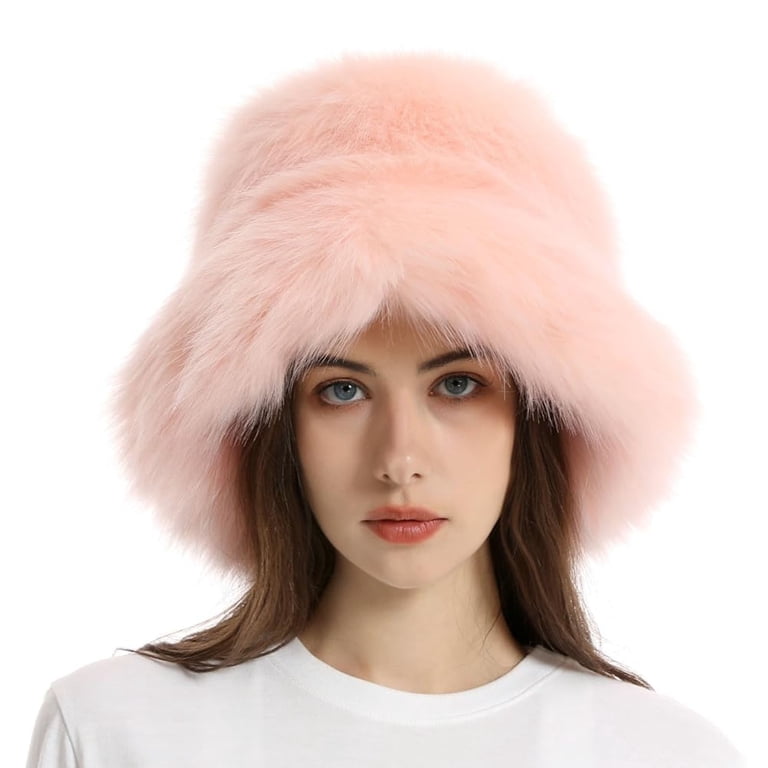 Prolriy Winter Hats for Women Fuzzy Bucket Hat Fashion Warm  display picture 3