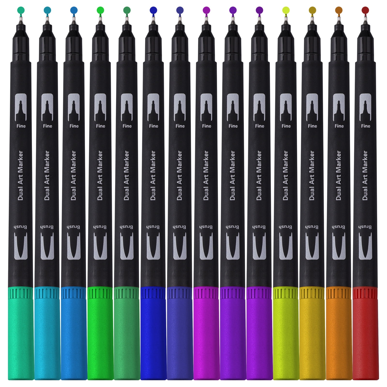 Innens Watercolor Brush Dual Tip Pens Brush Tip Water Soluble Marker Pen Set, 72 Colors