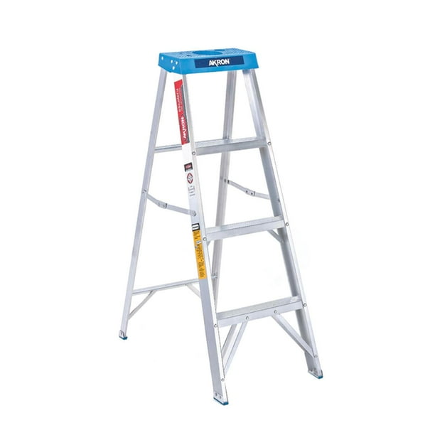 Escalera de Tijera de Aluminio Akron Herramientas Tipo III 4 Escalones 91kg