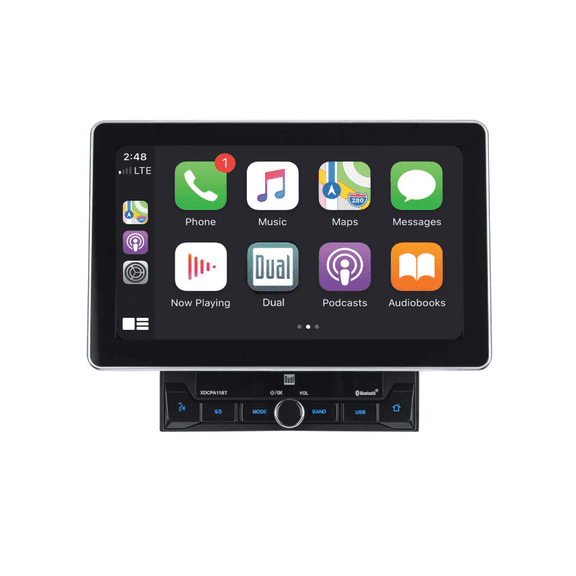 Restored Dual Electronics XDCPA11BT 10.1" Double DIN Car Stereo Receiver with Apple CarPlay, Android Auto and Built-in Bluetooth