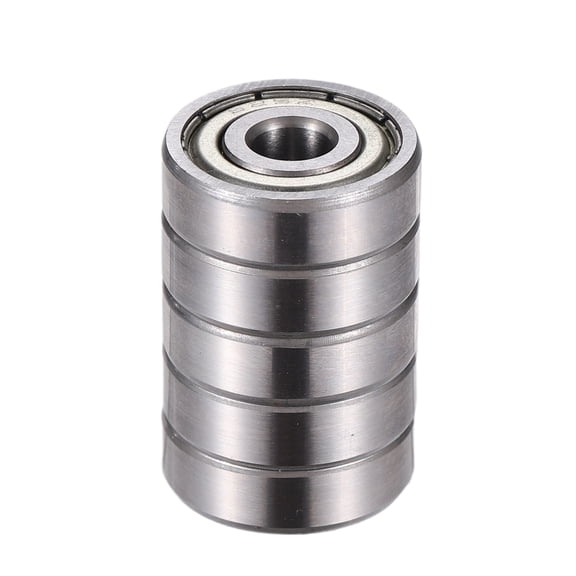 Unique Bargains 5 Pcs 625ZZ 5x16x5mm Double Metal Shield Single Row Deep Groove Ball Bearings Silver Tone