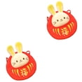 thumbnail image 2 of MesaSe 2pcs Plush Rabbit Coin Money Bag Small Cross Body Bag Red Packet New Year Gift Bag, 2 of 6