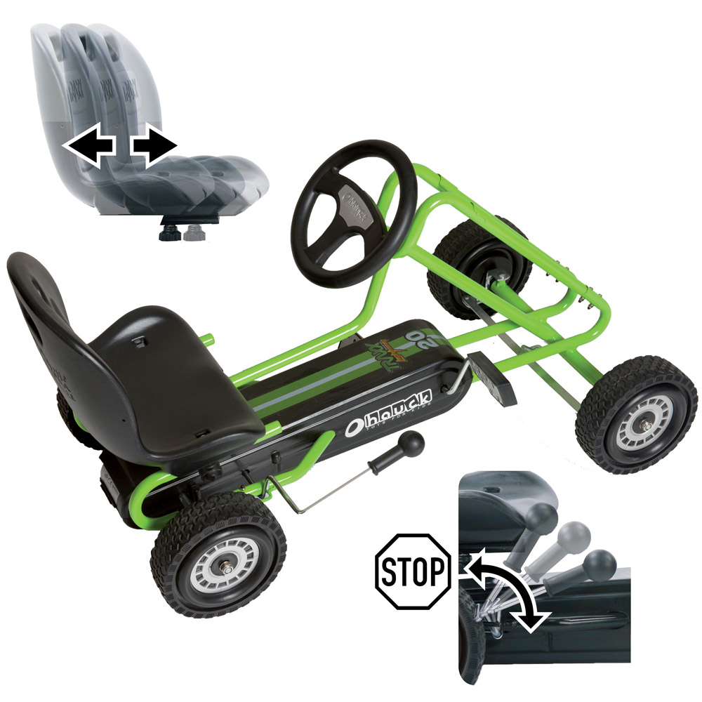 Hauck Lightning Ride-On Pedal Go-Kart Activity Green or Pink - image 5 of 9