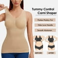 thumbnail image 2 of Vaslanda Women Shapewear Tank Tops with Built-in Bra Pads Seamless Tummy Control Cami Shaper Camisoles Undershirt, 2 of 7