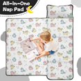thumbnail image 4 of Unicorn and Cat White Pattern Teens Toddler Nap Mat with Pillow, Sleeping Mat Bag for Preschool Daycare 59"x22", 4 of 6
