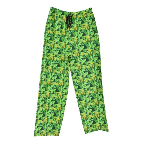 Unique Baby - Mens St Patrick's Day Green Lucky Clover Pajama Pants (M ...