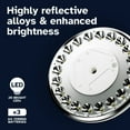 thumbnail image 5 of Deneve Solar Powered Flag Pole Light 20 LED Weatherrproof Downlight Silver, 5 of 7