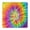 Colorful Tie Dye-1, variant on Colorful Tie Dye Pattern Square Fitted Tablecloth with Elastic Edge,Square Table Cover,Washable Elastic Table Cover for Home Kitchen Party Decor 34"x34"