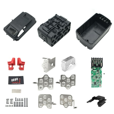

M18 Battery Case Replacement for Milwaukee M18 48-11-1880 M18 Battery Protective Cover 15-Cells 18650 Diy Plastic M18 Battery Case Shell Repair Kit 9.0 Ah (Battery Not Included)