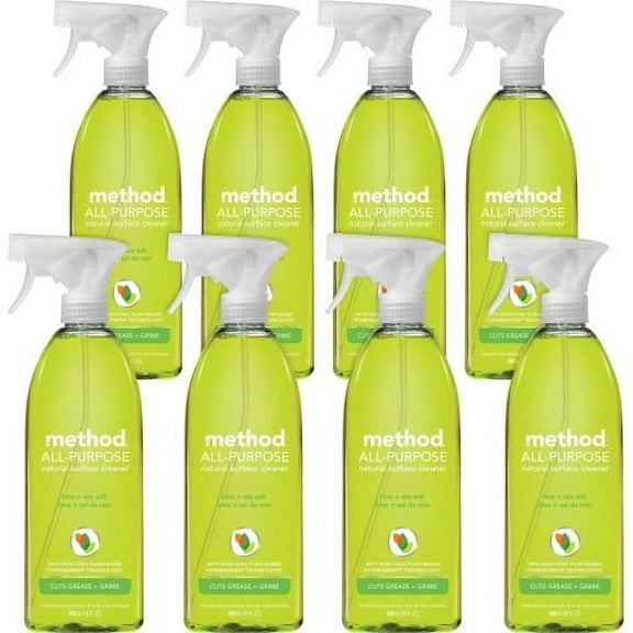 Method Lime All-purpose Surface Cleaner Spray - 28 fl oz (0.9 quart) - Lime Scent - 8 / Carton - Lime