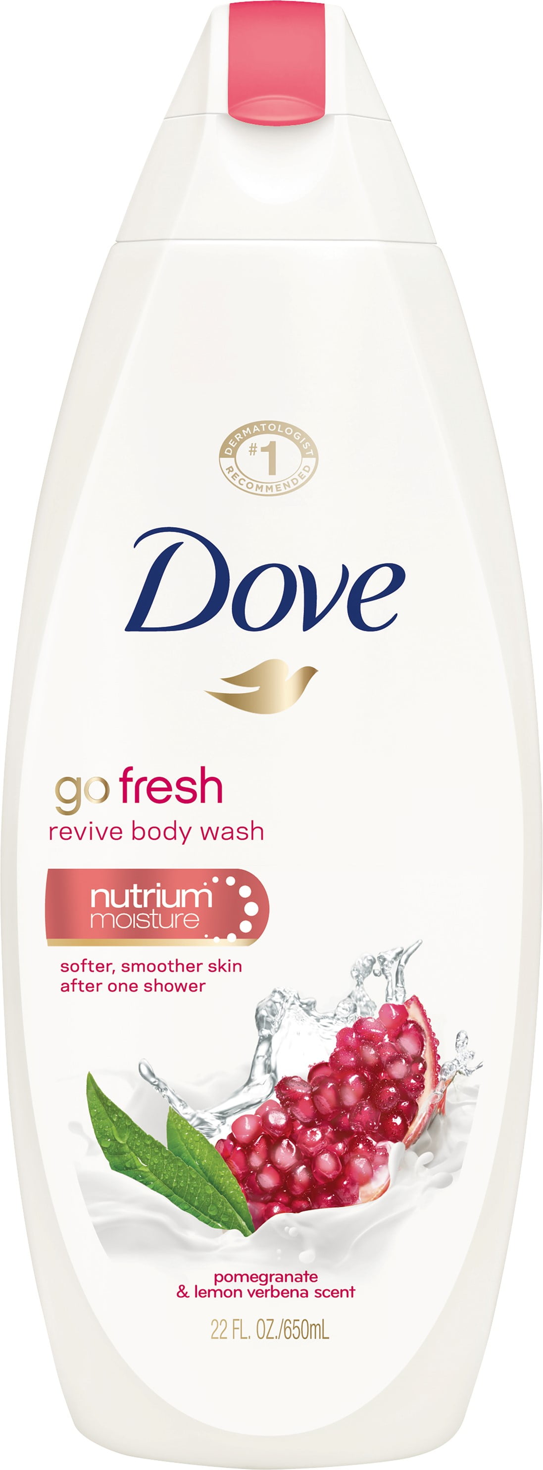 Dove Go Fresh Revive Body Wash, Pomegranate & Lemon Verbena 22 oz (Pack of  3)