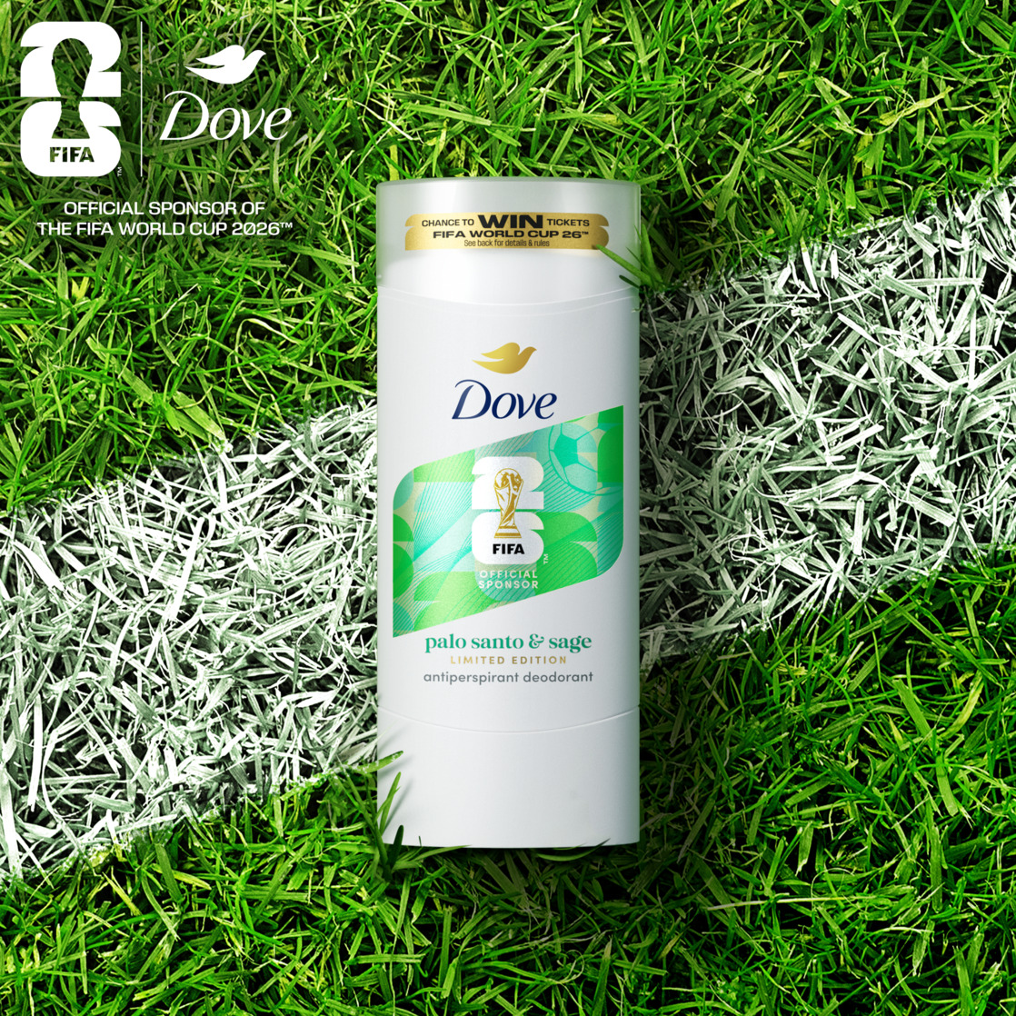 Dove Limited Edition FIFA Deodorant Stick for 72-Hour Sweat and Odor Protection Palo Santo & Sage Alcohol Free, 2.6 oz