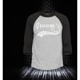 thumbnail image 2 of Shop4Ever Men's Groom's Crew Baseball Wedding Raglan Baseball Shirt X-Small Heather Grey/Black, 2 of 4