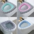 thumbnail image 4 of Wuweikeji Bathroom Warmer White&Gray Toilet Washable Soft Pad Seat Closestool Cover Lid Mat, 4 of 7