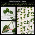 thumbnail image 4 of Vine with Fairy Lights Battery Operated, 33ft100 LED Pothos String Lights with Remote, Leaf Lights for Bedroom, Room, Wall, Garden, Party, Wedding Decor(Warm White), 4 of 12