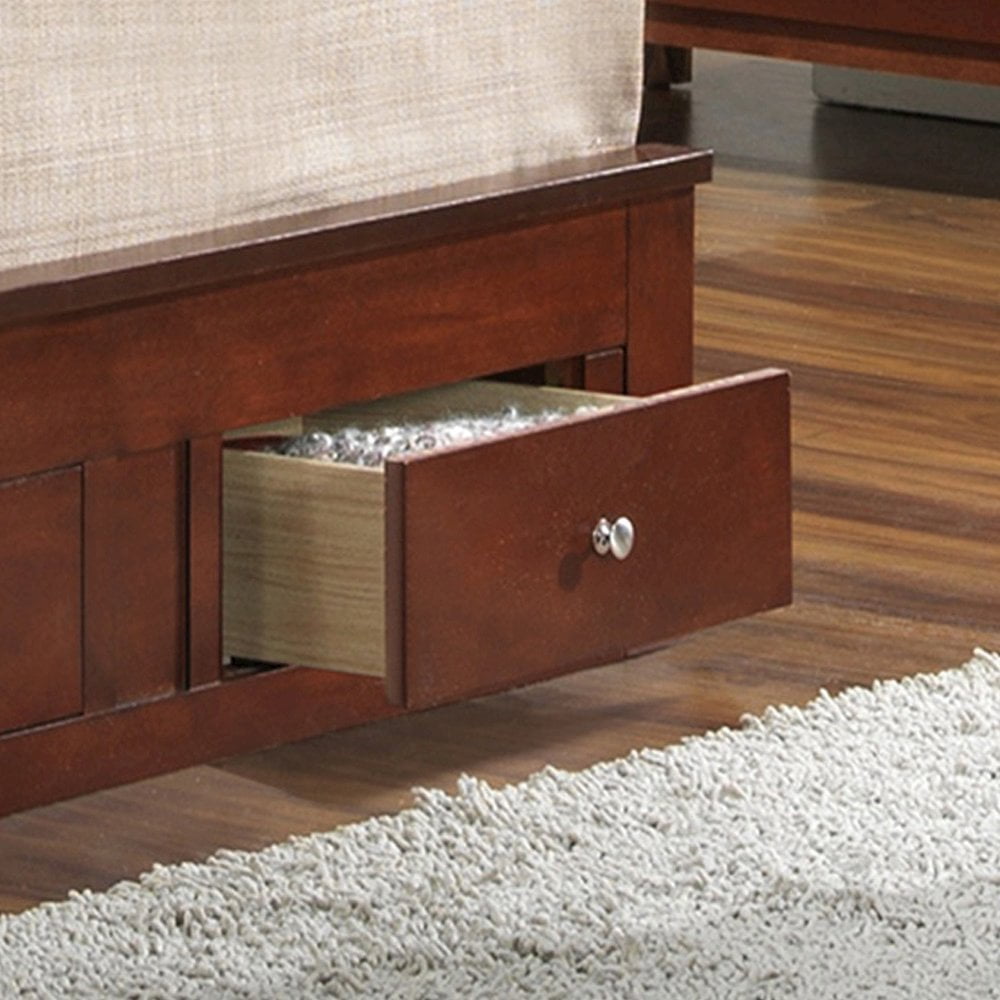 Glory Furniture Burlington Twin Storage Bed in Cherry Color