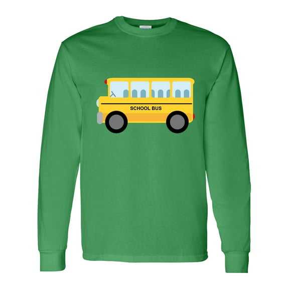 Inktastic School Bus Long Sleeve T-Shirt