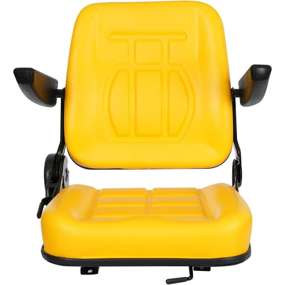 Fold Down Forklift Seat Replacement,Adjustable Universal Ergonomic High Back Mower Seat,Tractor Seat for Mower Tractor Forklift Excavator