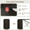 thumbnail image 6 of Folding Dining Table, Drop Leaf Dining Table with 6 Wheels and 2-Layer Storage Shelf, Space Saving Dining Table for Small Spaces, 6 of 9