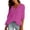 277#Hot Pink, variant on Linen Shirts for Women - 2026 Summer Embroidered Tops 3/4 Sleeve V Neck Peasant Blouses Casual Vacation Clothe Hot Pink 2XL