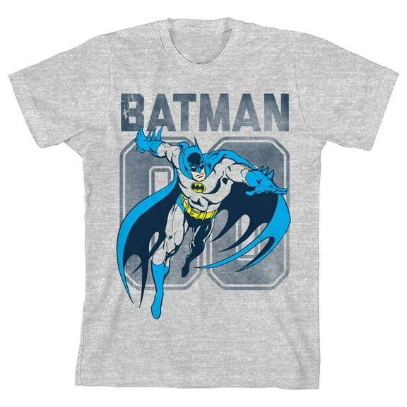 Batman Number 00 Boy's Heather Grey T-shirt-XL