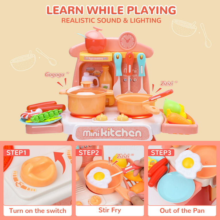 Real Miniature Cooking Kitchen Set Food Grade for Cook Real Mini Food or  Children Learn Hwo to Cook With Mini Cookware Perfect Gift 