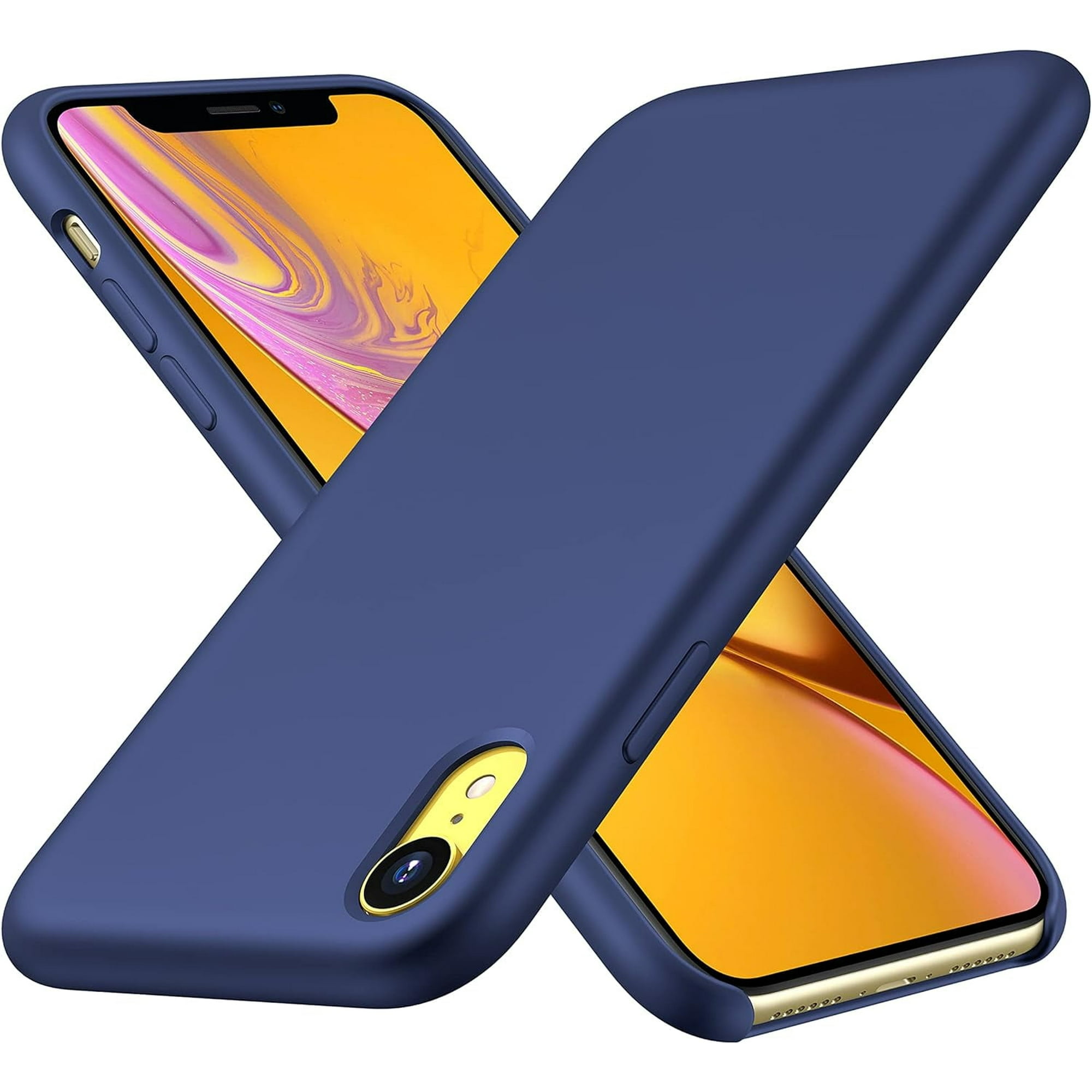 CellEver Silicone Case for iPhone XR [Ultra Slim] Shockproof Protective Phone Cover with [Soft Microfiber Lining] 6.1 inch - Navy Blue