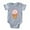 Heather Gray, variant on CafePress - Heart Ice Cream - Cute Infant Baby Football Bodysuit