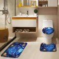 thumbnail image 4 of Fall Shower Curtain Set with Toilet Lid Cover and Non-Slip Rugs, Orange Falling Maple Leaves 4 Pcs Shower Curtains for Bathroom, Hello Autumn Bathroom Set Decor, 4 of 7