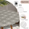 thumbnail image 3 of Beige Gray Dandelion Round Tablecloth for 45-54 Inch Tables, Fitted Table Cover with Elastic Edge, Farmhouse Botanical Blossom Waterproof Outdoor Table Cloth Protector for Patio Garden Dinner Picnic, 3 of 9